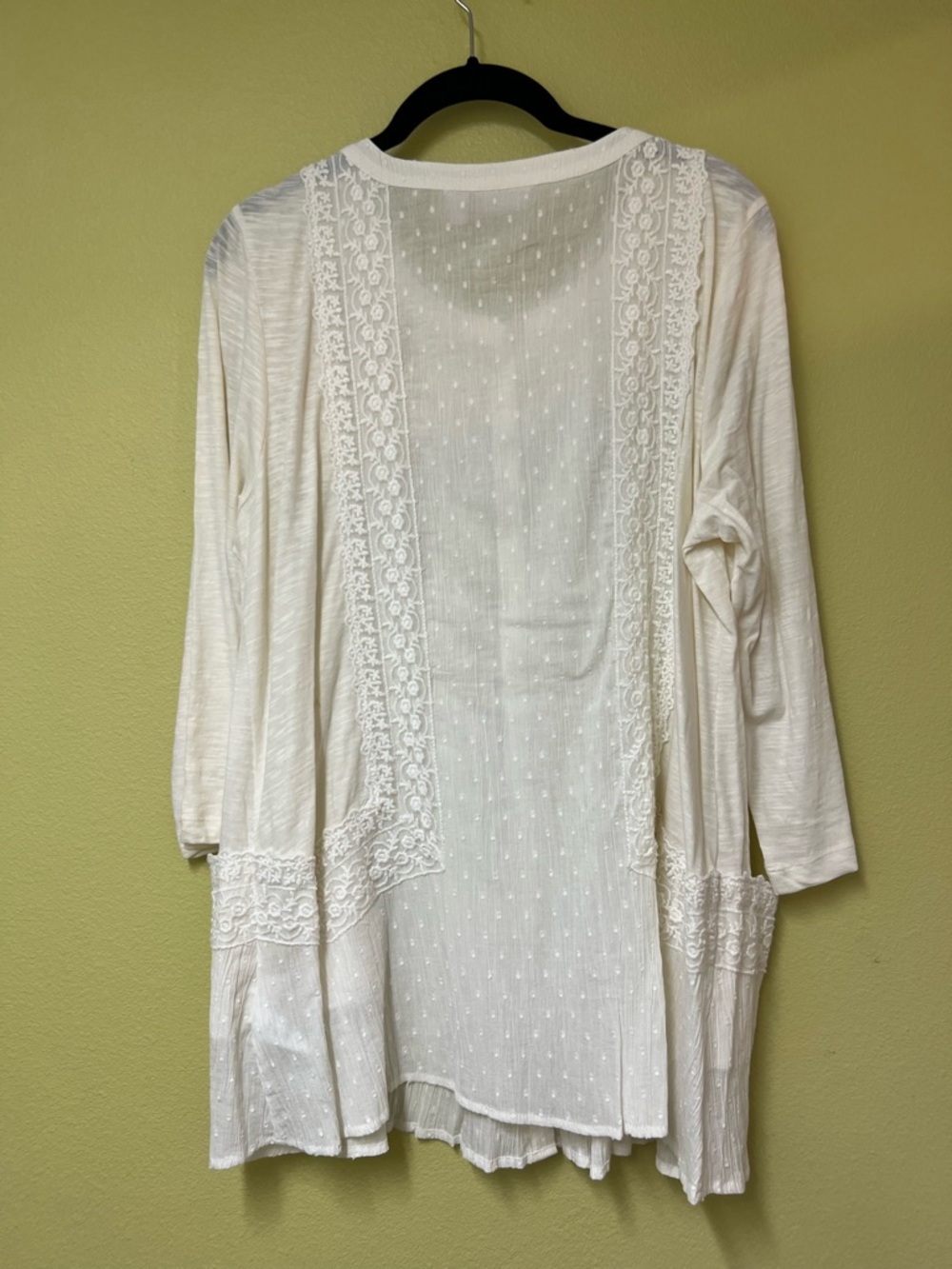 IRO Cream Lace-Trim Button Front Tunic - Picture 11 of 14
